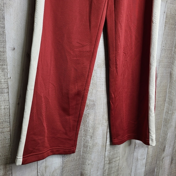 Puma Iconic T7 Intense Red Track Pants with White Stripes. Straight Leg - Picture 4 of 11